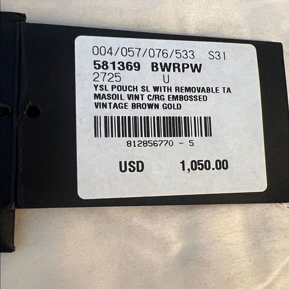 YSL Saint Laurent Rive Gauche Leather Wristlet Pouch - Camel - Picture 3 of 16